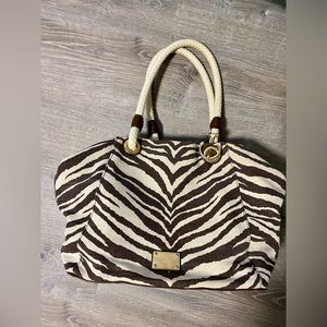 Michael Kors - brown/beige zebra print tote bag